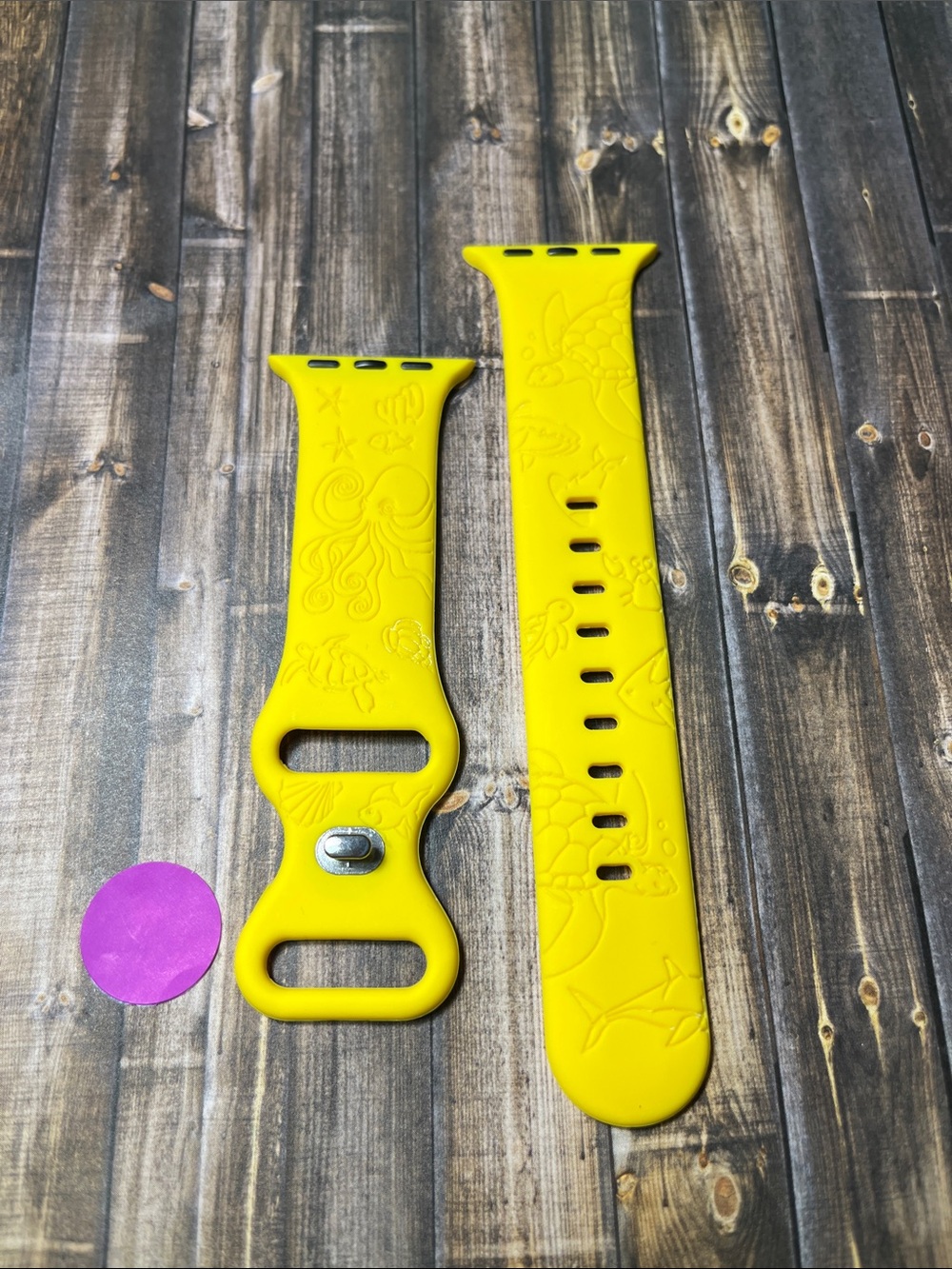 5for$10 Yellow Sea Engraved Watchband 42mm/44mm/45mm Apple iWatch Band